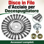 Disco in Filo d’Acciaio per Decespugliatore — Taglio a 360° | Compatibilità Universale