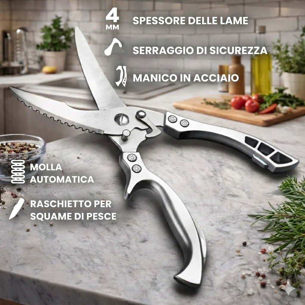 🇮🇹 Forbici in acciaio premium importate dalla Repubblica Federale di Germania