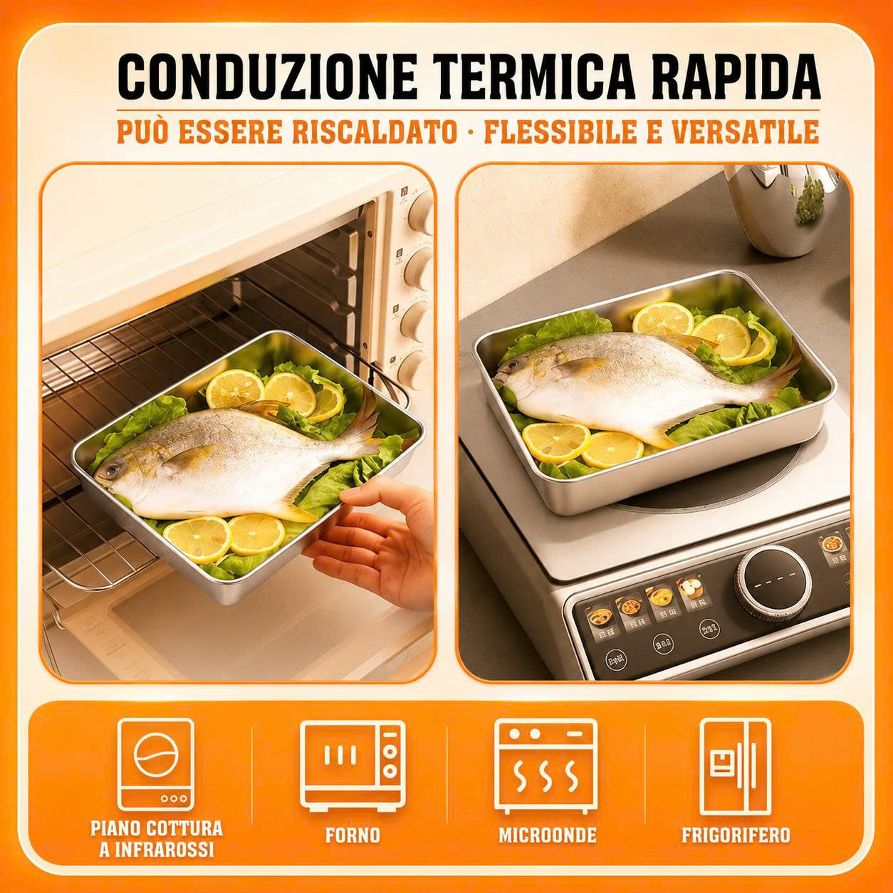 ✨ (8 +🎁4 GRATIS) | Contenitore Per Alimenti Da 2000 ML In Acciaio Inox Tedesco Massiccio 304
