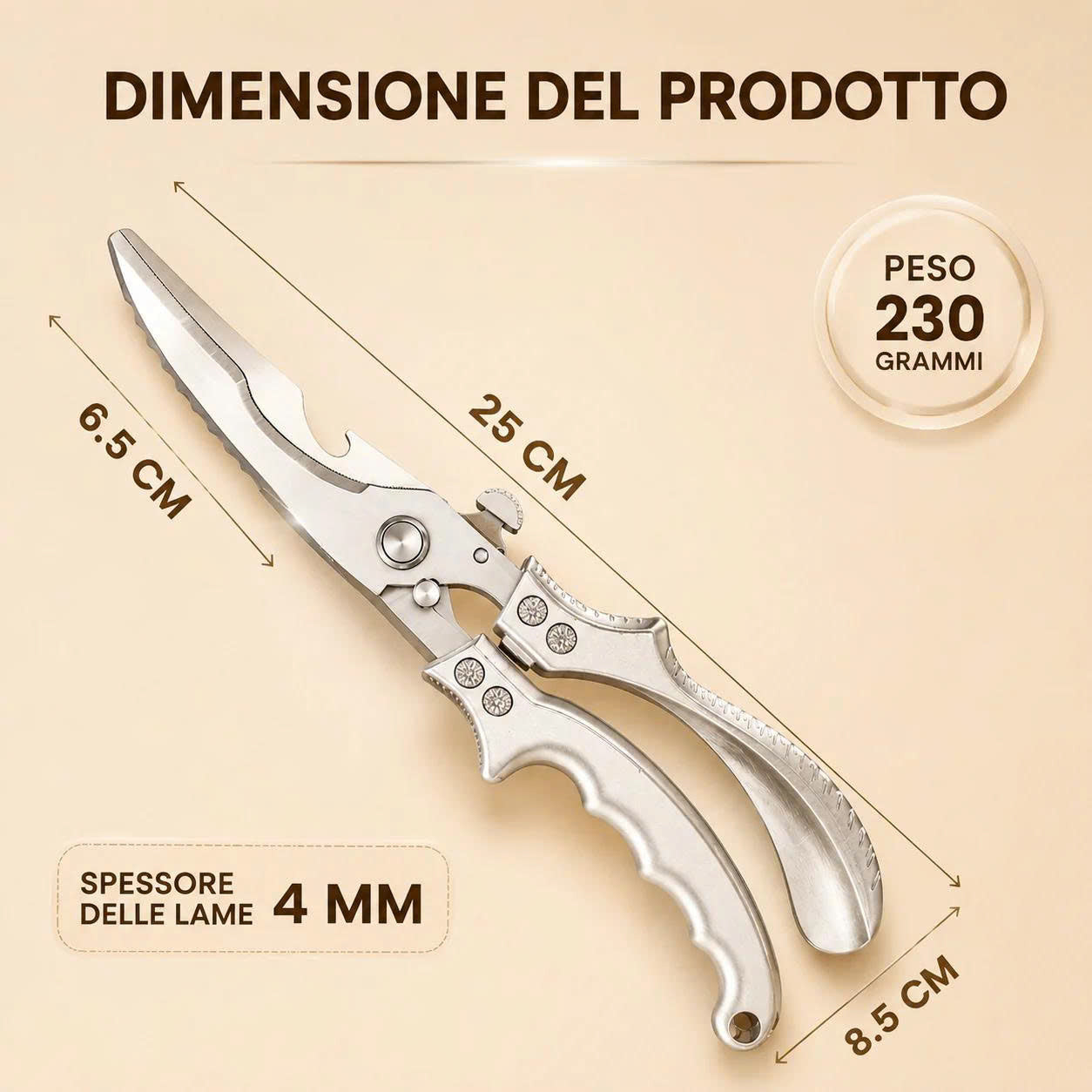 Forbici da Cucina Professionali — Acciaio Inox Tedesco