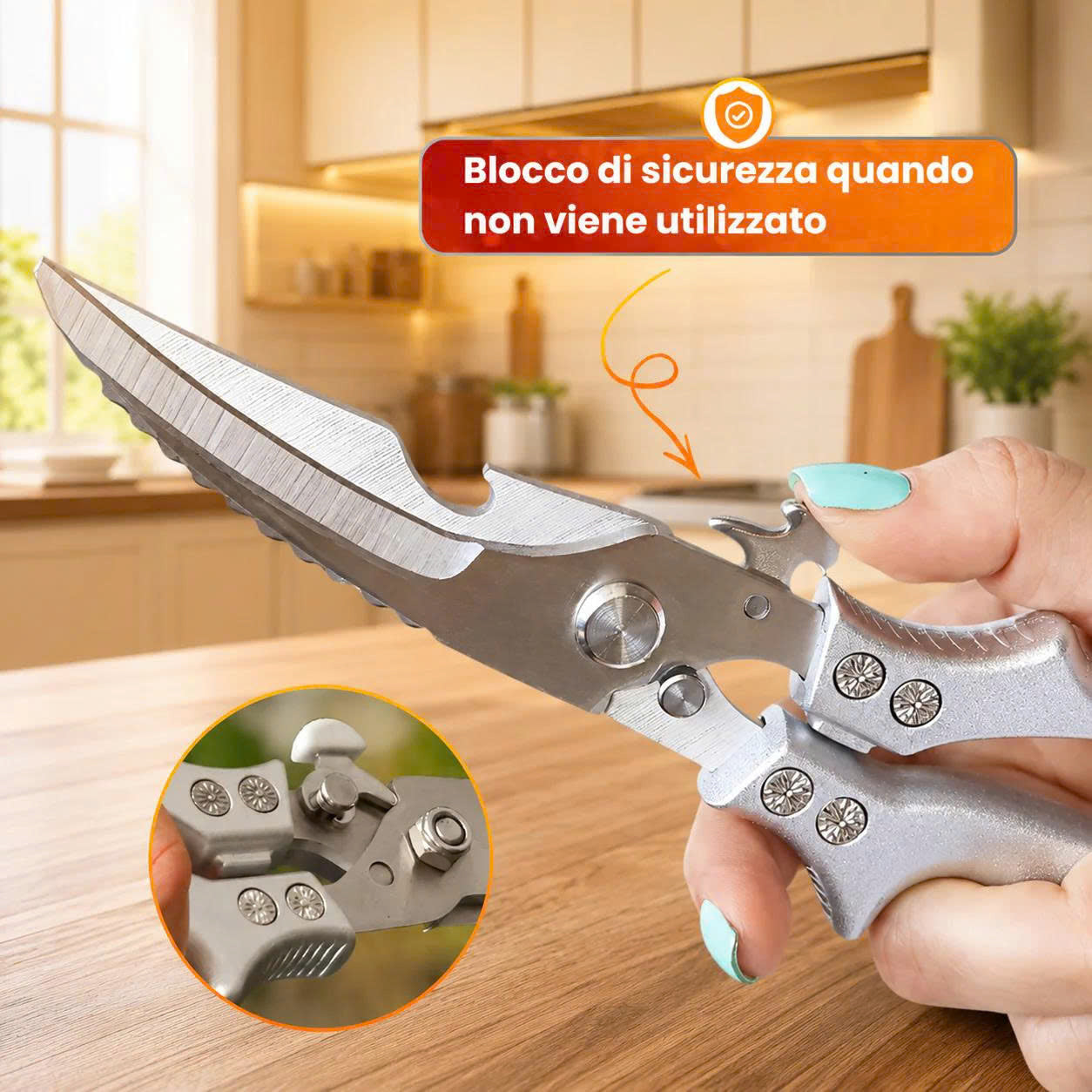 Forbici da Cucina Professionali — Acciaio Inox Tedesco